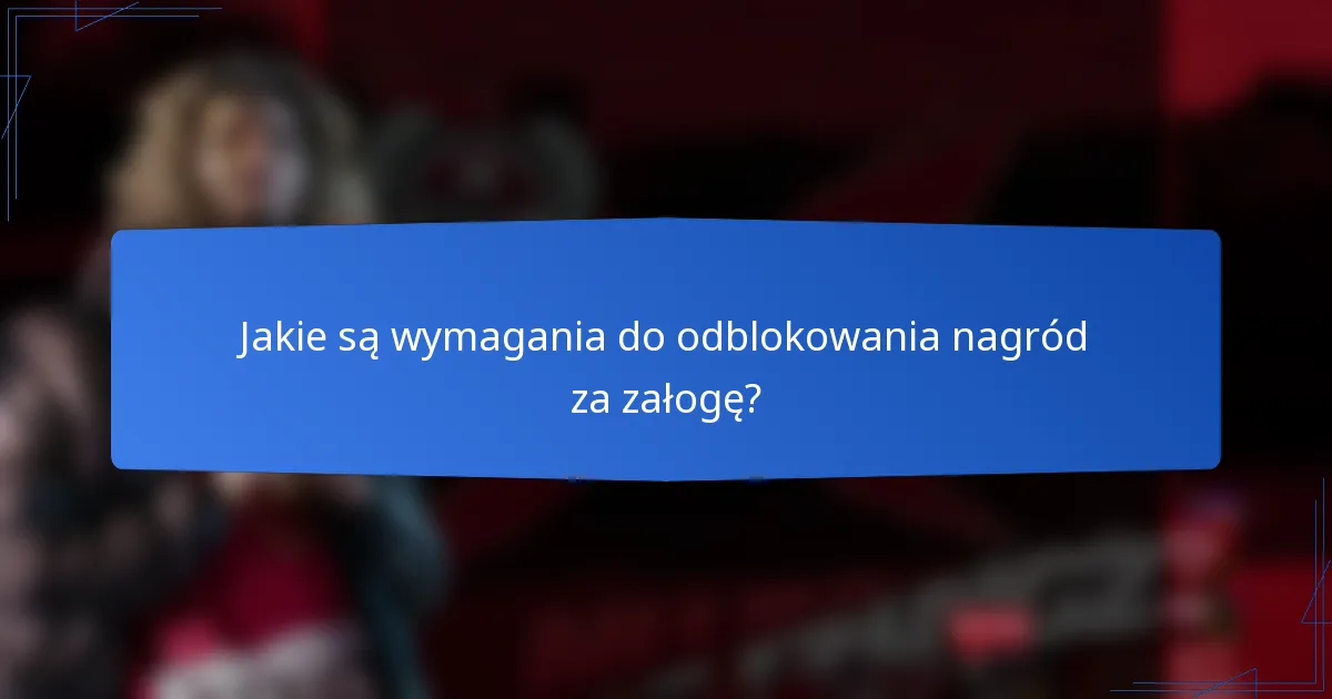 Jakie są wymagania do odblokowania nagród za załogę?